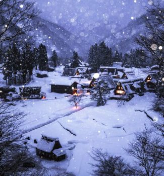 特別企劃 冬季絕景｜日本五箇山合掌村聚落冬祭點燈經典8日